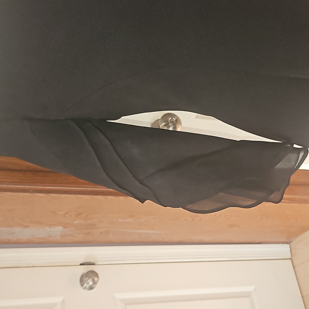 DKNY Women Chiffon Sheath Black Dress Size 2 - Picture 11 of 14